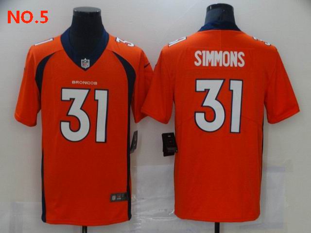 Men's Denver Broncos 31 Justin Simmons Jersey NO.5 ;